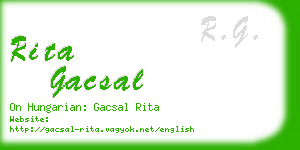 rita gacsal business card